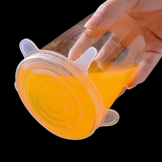 أغطية طعام سيليكون للمطبخ 6 قطعة قابلة للتكيف