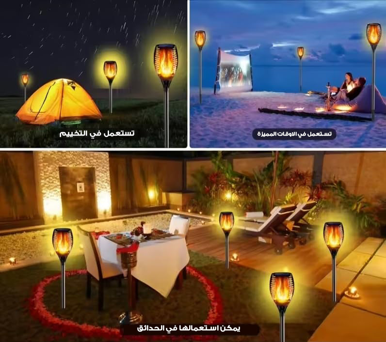 عمود إضاءة شعلة الأكبر حجما يعمل بالطاقة الشمسية
